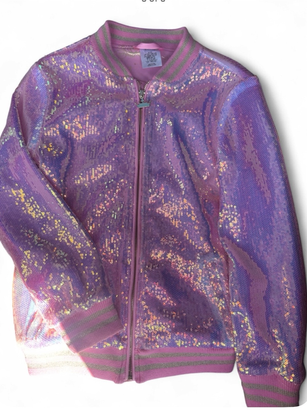 Disney princess Sequin Bomber Jacket girls size 9/10 (like new)
